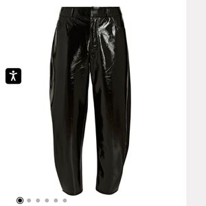 Tibi Faux Leather Sculpted Pant